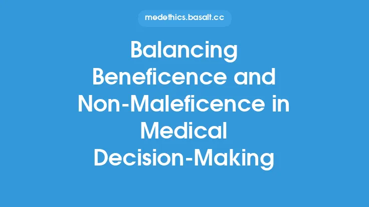 Balancing Beneficence and Non-Maleficence in Medical Decision-Making Thumbnail