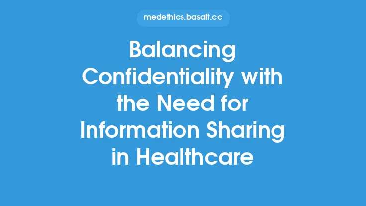 Balancing Confidentiality with the Need for Information Sharing in Healthcare Thumbnail