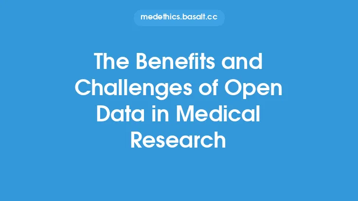 The Benefits and Challenges of Open Data in Medical Research Thumbnail