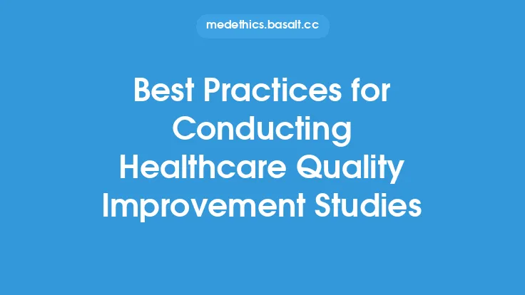 Best Practices for Conducting Healthcare Quality Improvement Studies Thumbnail