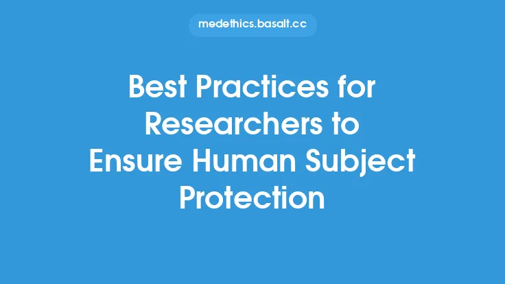 Best Practices for Researchers to Ensure Human Subject Protection Thumbnail