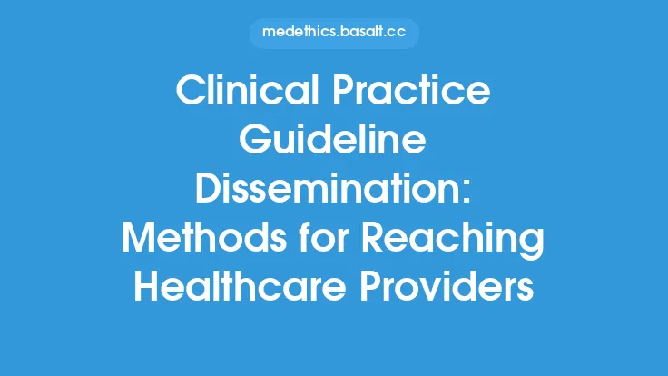 Clinical Practice Guideline Dissemination: Methods for Reaching Healthcare Providers Thumbnail