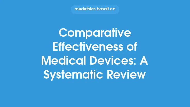 Comparative Effectiveness of Medical Devices: A Systematic Review Thumbnail