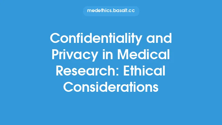 Confidentiality and Privacy in Medical Research: Ethical Considerations Thumbnail