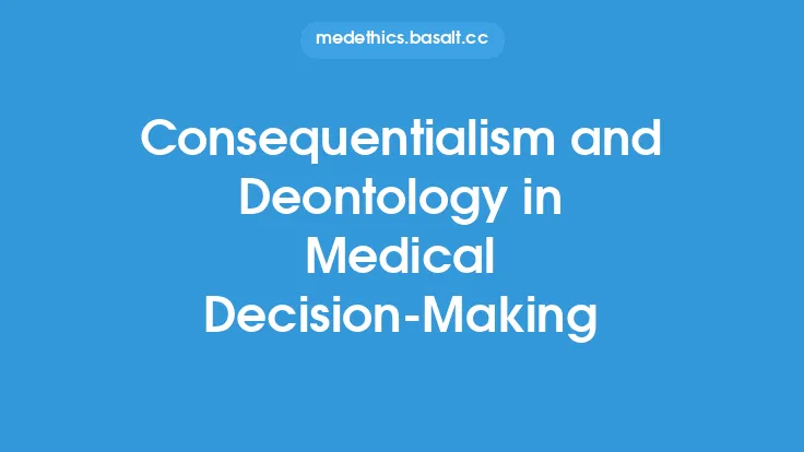 Consequentialism and Deontology in Medical Decision-Making Thumbnail