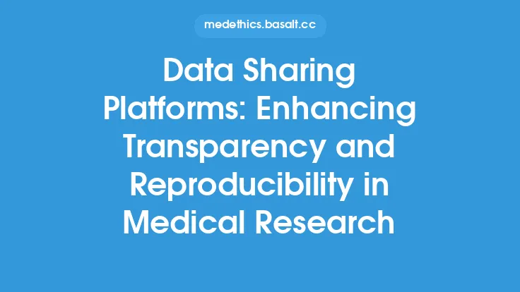 Data Sharing Platforms: Enhancing Transparency and Reproducibility in Medical Research Thumbnail