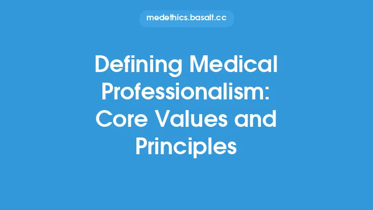 Defining Medical Professionalism: Core Values and Principles Thumbnail