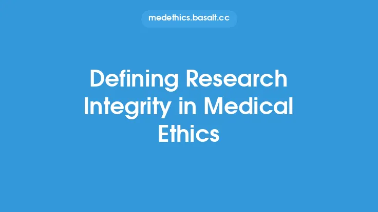 Defining Research Integrity in Medical Ethics Thumbnail