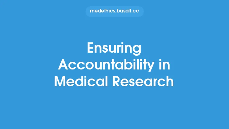 Ensuring Accountability in Medical Research Thumbnail