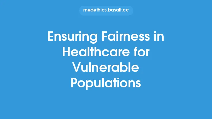 Ensuring Fairness in Healthcare for Vulnerable Populations Thumbnail