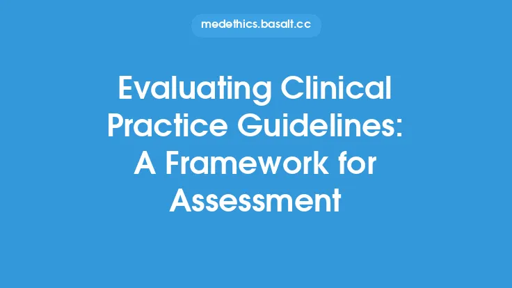 Evaluating Clinical Practice Guidelines: A Framework for Assessment Thumbnail