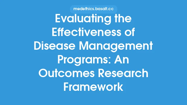 Evaluating the Effectiveness of Disease Management Programs: An Outcomes Research Framework Thumbnail