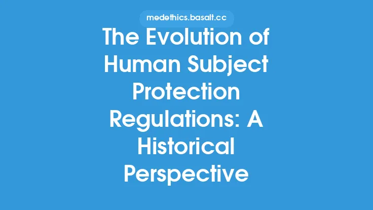 The Evolution of Human Subject Protection Regulations: A Historical Perspective Thumbnail