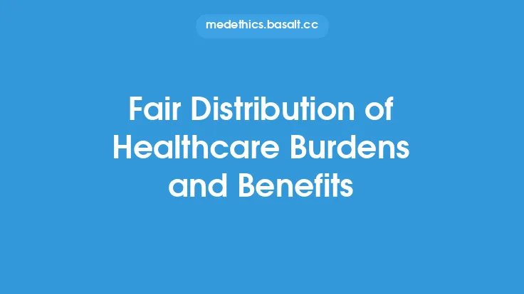 Fair Distribution of Healthcare Burdens and Benefits Thumbnail