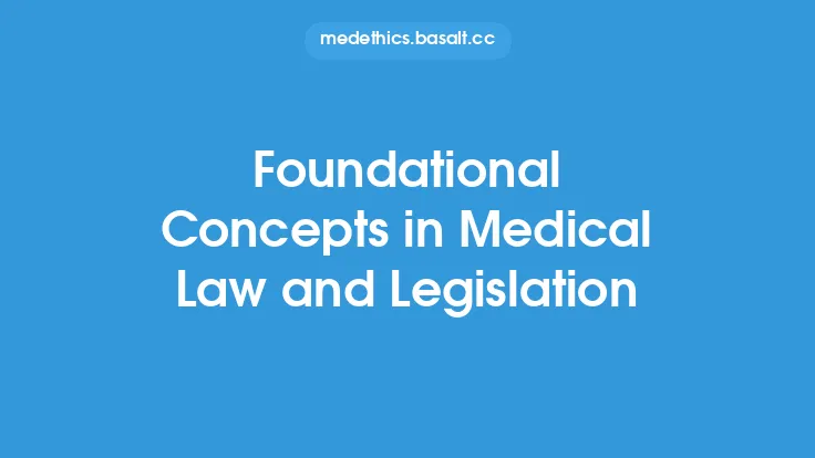 Foundational Concepts in Medical Law and Legislation Thumbnail