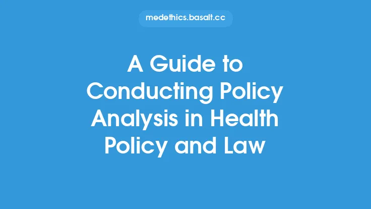 A Guide to Conducting Policy Analysis in Health Policy and Law Thumbnail