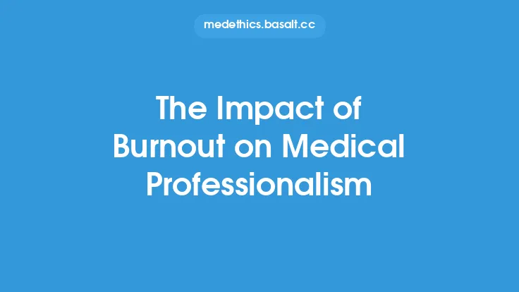 The Impact of Burnout on Medical Professionalism Thumbnail