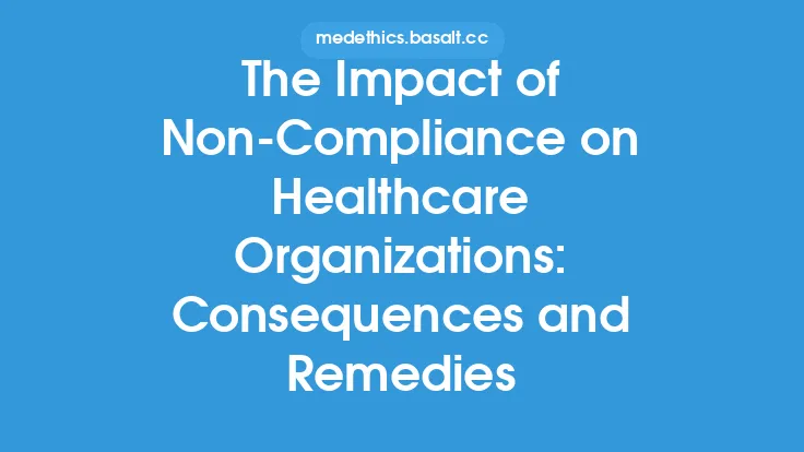 The Impact of Non-Compliance on Healthcare Organizations: Consequences and Remedies Thumbnail