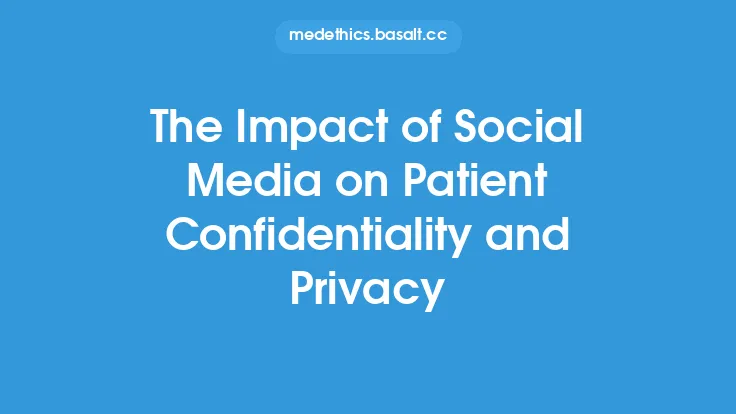 The Impact of Social Media on Patient Confidentiality and Privacy Thumbnail