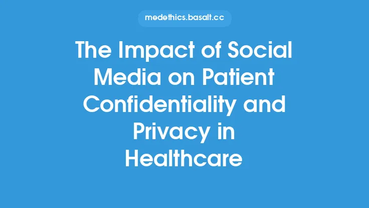 The Impact of Social Media on Patient Confidentiality and Privacy in Healthcare Thumbnail