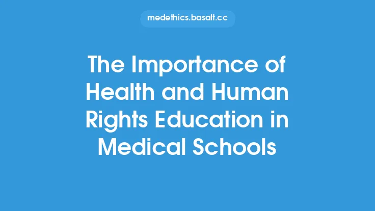The Importance of Health and Human Rights Education in Medical Schools Thumbnail