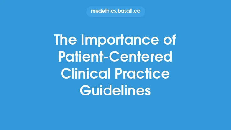 The Importance of Patient-Centered Clinical Practice Guidelines Thumbnail