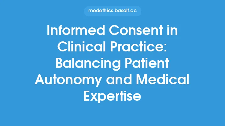 Informed Consent in Clinical Practice: Balancing Patient Autonomy and Medical Expertise Thumbnail