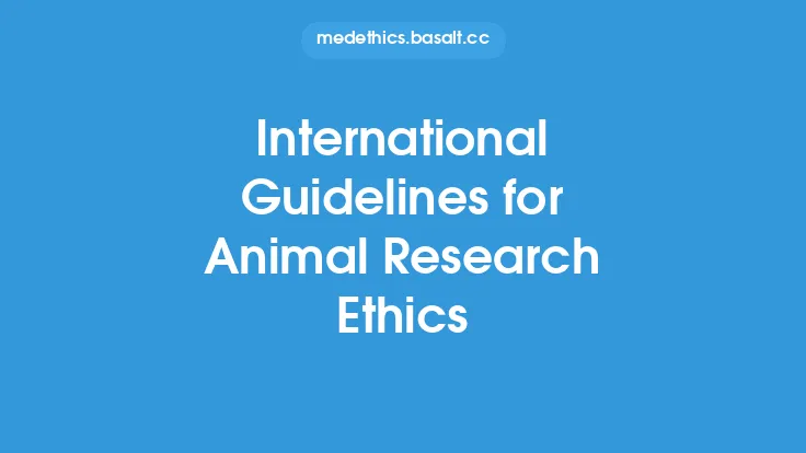 International Guidelines for Animal Research Ethics Thumbnail