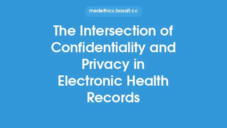 The Intersection of Confidentiality and Privacy in Electronic Health Records Thumbnail