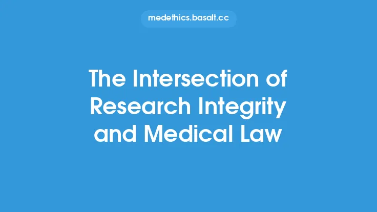 The Intersection of Research Integrity and Medical Law Thumbnail