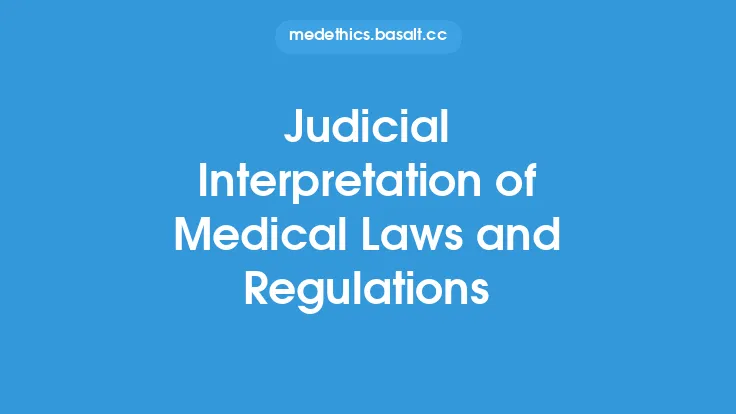 Judicial Interpretation of Medical Laws and Regulations Thumbnail