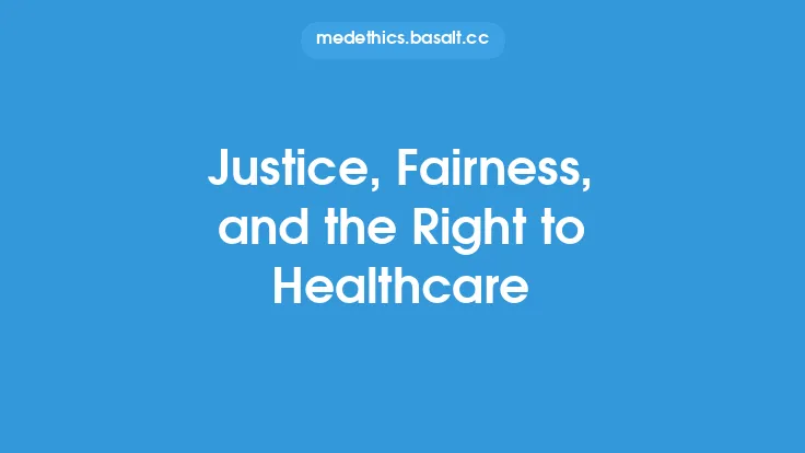 Justice, Fairness, and the Right to Healthcare Thumbnail