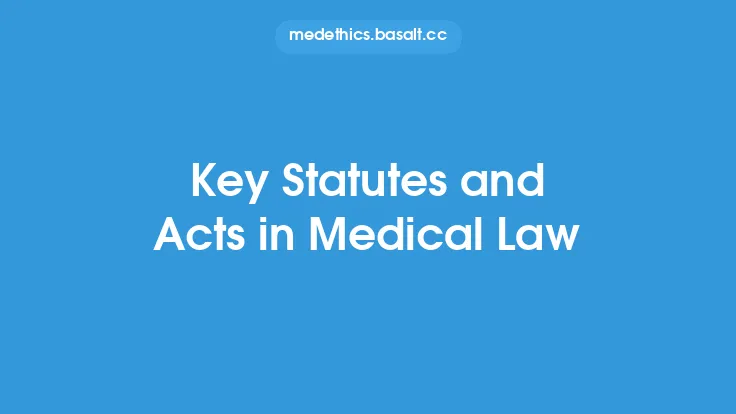 Key Statutes and Acts in Medical Law Thumbnail