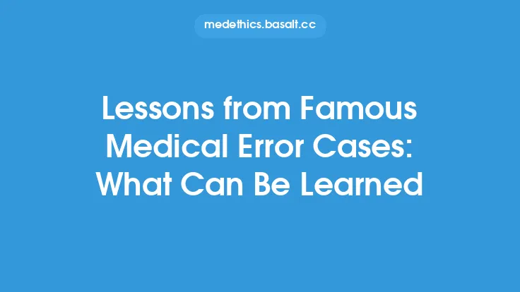 Lessons from Famous Medical Error Cases: What Can Be Learned Thumbnail