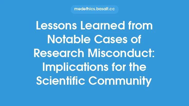 Lessons Learned from Notable Cases of Research Misconduct: Implications for the Scientific Community Thumbnail