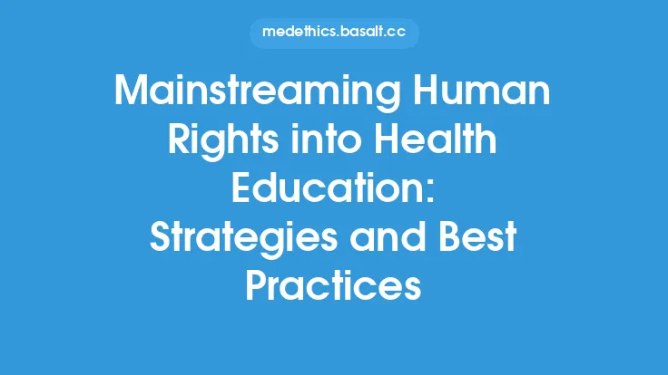 Mainstreaming Human Rights into Health Education: Strategies and Best Practices Thumbnail
