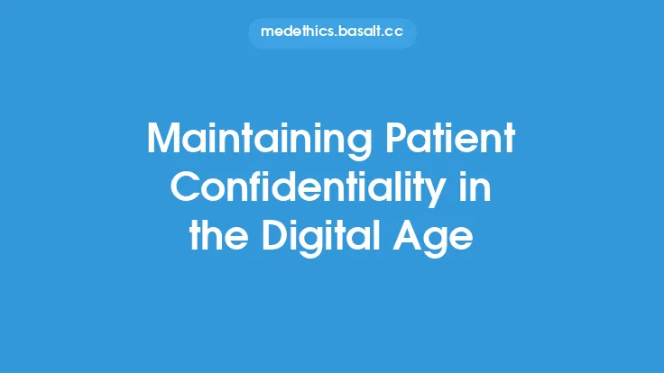 Maintaining Patient Confidentiality in the Digital Age Thumbnail