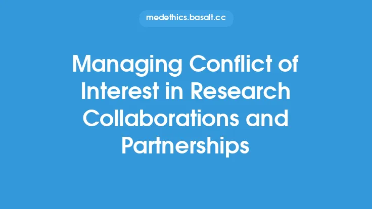 Managing Conflict of Interest in Research Collaborations and Partnerships Thumbnail