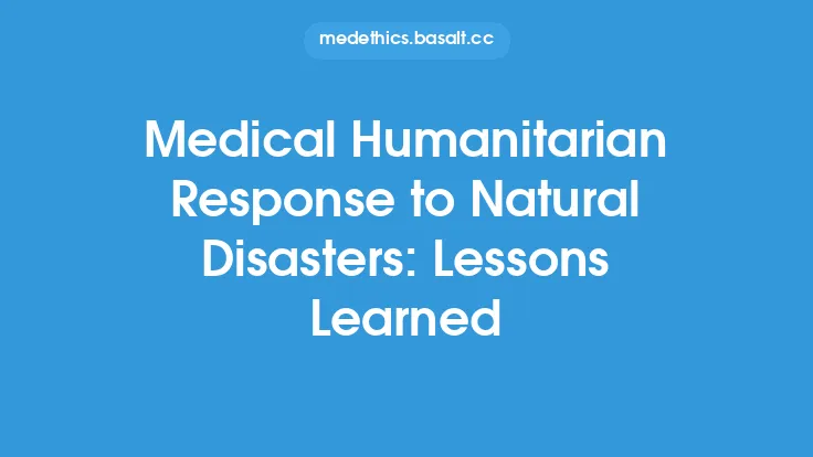 Medical Humanitarian Response to Natural Disasters: Lessons Learned Thumbnail