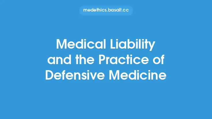 Medical Liability and the Practice of Defensive Medicine Thumbnail
