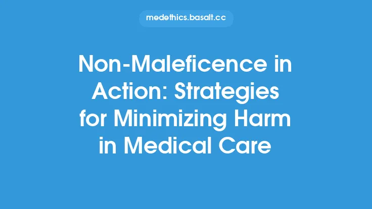 Non-Maleficence in Action: Strategies for Minimizing Harm in Medical Care Thumbnail