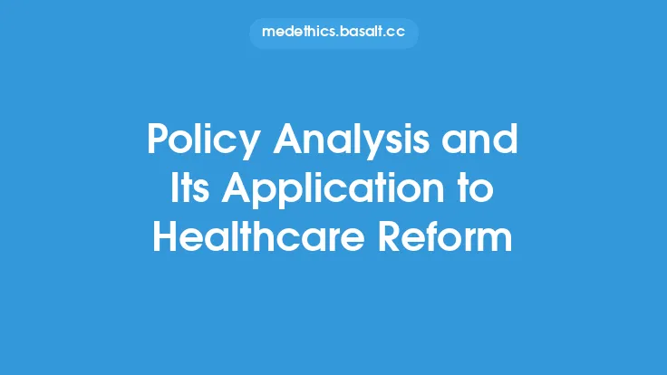 Policy Analysis and Its Application to Healthcare Reform Thumbnail
