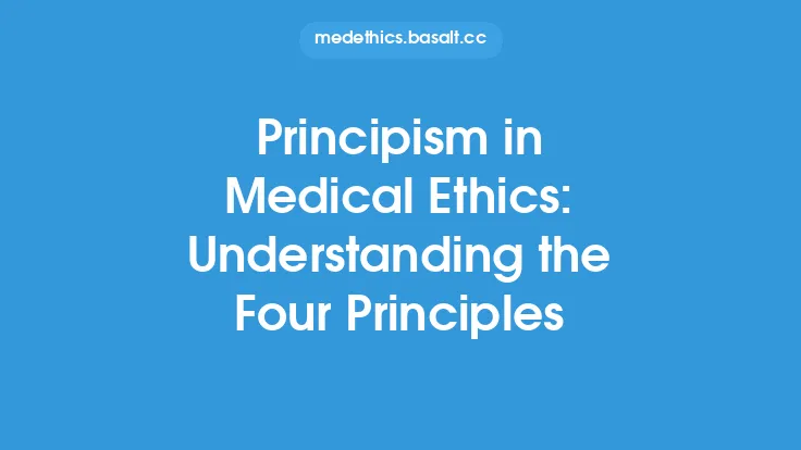 Principism in Medical Ethics: Understanding the Four Principles Thumbnail