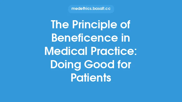 The Principle of Beneficence in Medical Practice: Doing Good for Patients Thumbnail