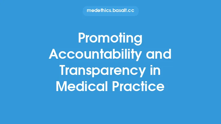 Promoting Accountability and Transparency in Medical Practice Thumbnail