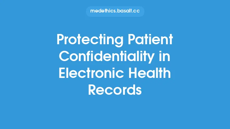 Protecting Patient Confidentiality in Electronic Health Records Thumbnail