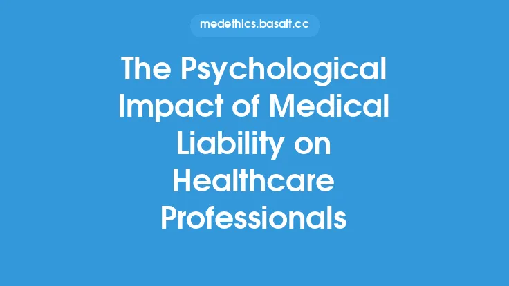The Psychological Impact of Medical Liability on Healthcare Professionals Thumbnail