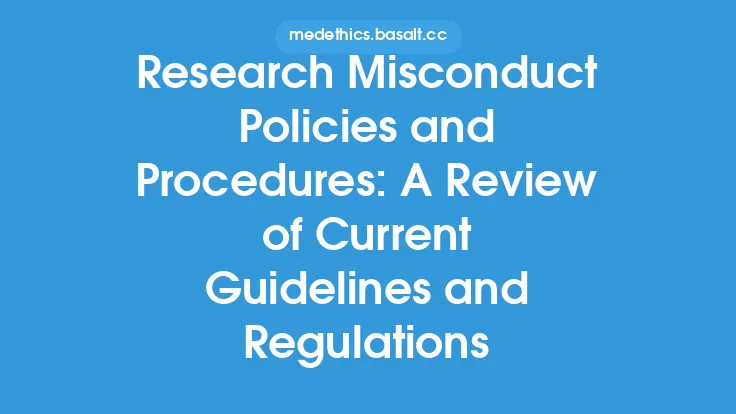 Research Misconduct Policies and Procedures: A Review of Current Guidelines and Regulations Thumbnail