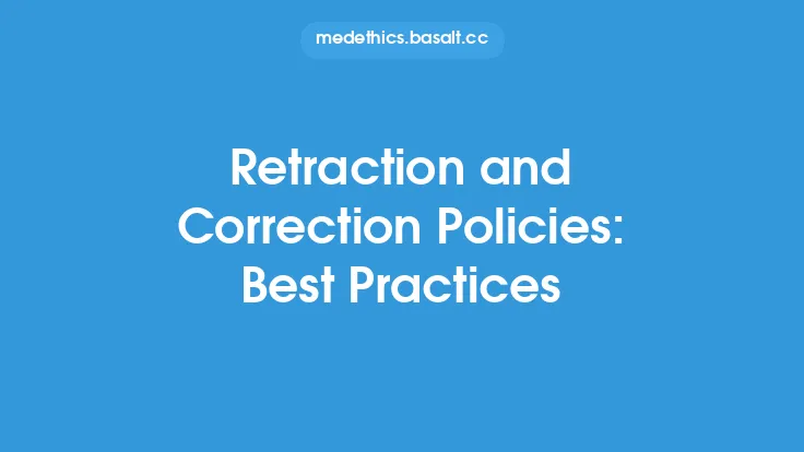 Retraction and Correction Policies: Best Practices Thumbnail