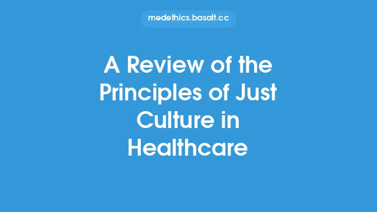 A Review of the Principles of Just Culture in Healthcare Thumbnail